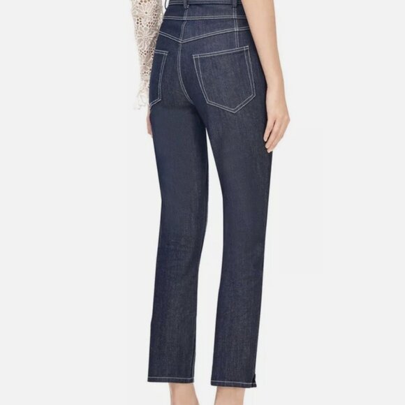 La Vie Rebecca Taylor Belted Denim Jeans Size 28. NWOT. - Picture 2 of 9
